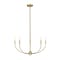 Z-Lite Shannon Chandelier, 5-Light, 32 In.W x 16.5 In.H, Rubbed Brass/white 3040-32RB - alternate 3